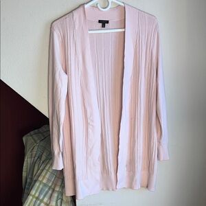 Talbot’s Women's Pastel Powder Pink Stretch  Cardigan Sweater M